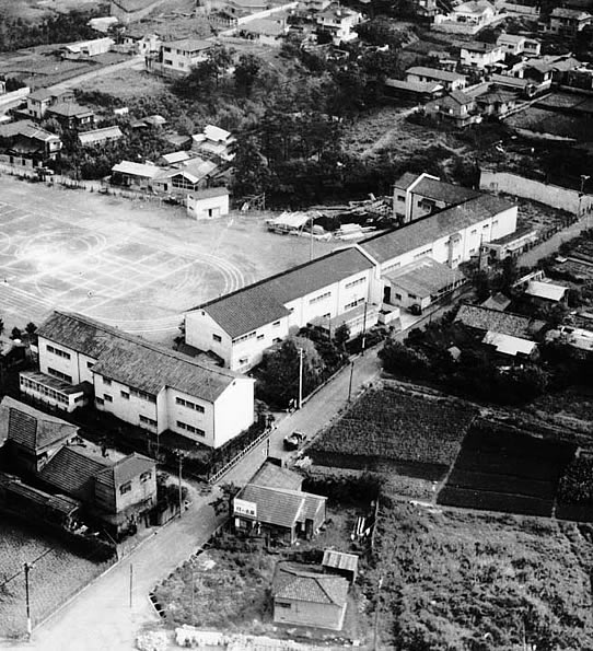 昭和32年頃の梅田種学校航空写真